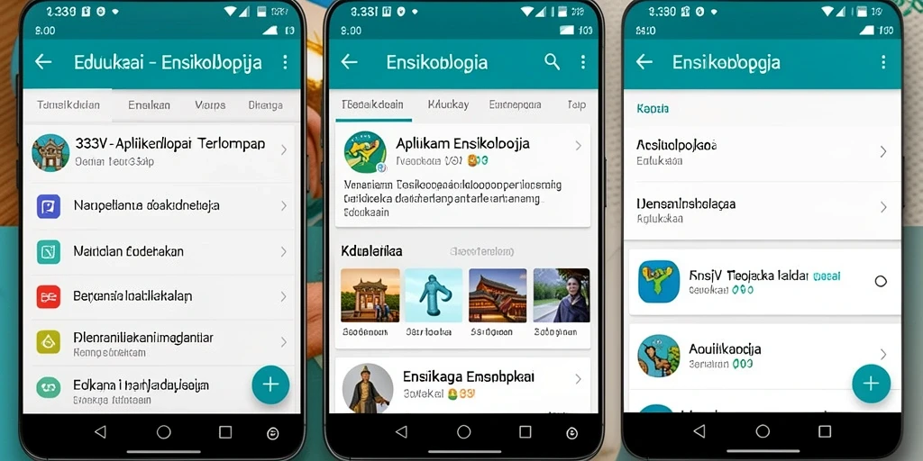 Screenshot tampilan antarmuka aplikasi Ensiklopedia 333V yang informatif.