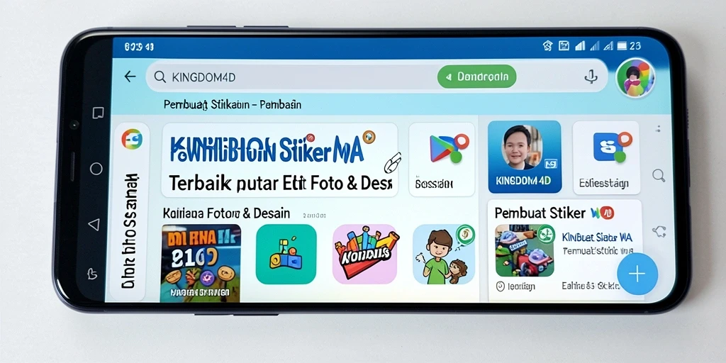 Antarmuka menarik KINGDOM4D untuk pembuat stiker WA.