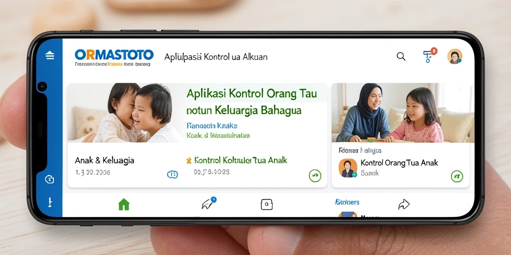 Antarmuka ORMASTOTO yang user-friendly untuk kontrol orang tua.