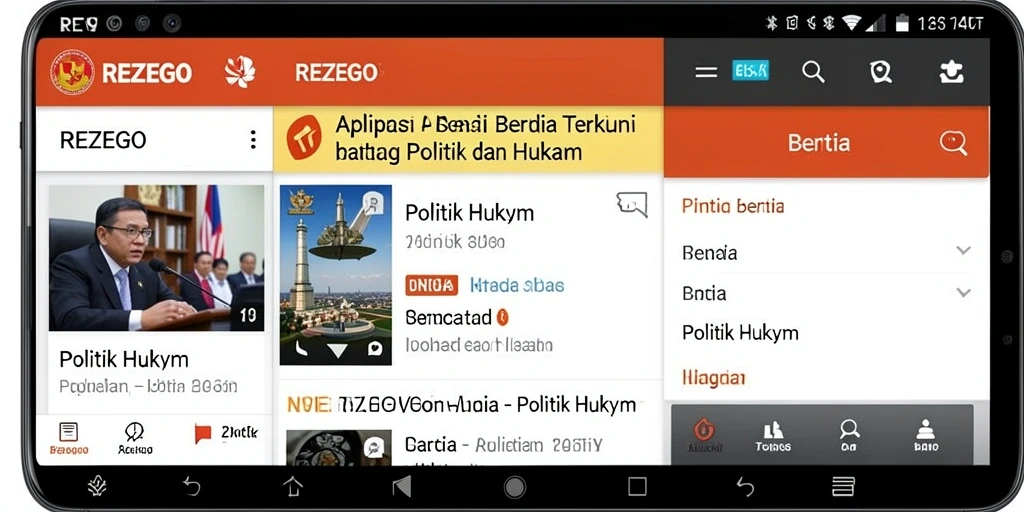 Tampilan antarmuka aplikasi REZEGO yang informatif dan menarik.