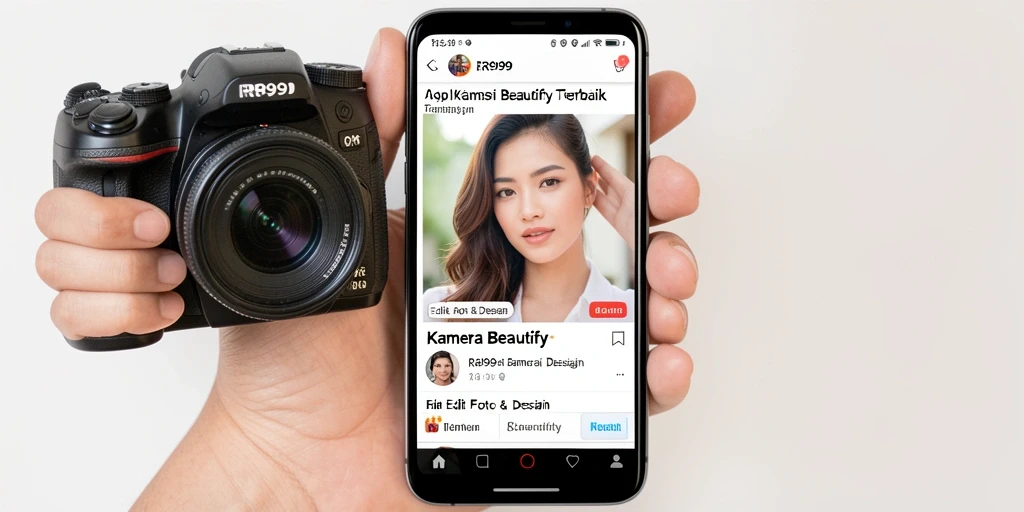 Antarmuka intuitif aplikasi Kamera Beautify RR999.