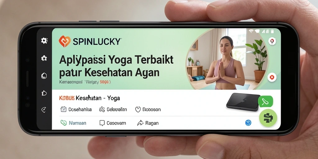 Screenshot utama SPINLUCKY menampilkan langkah-langkah praktis Yoga.