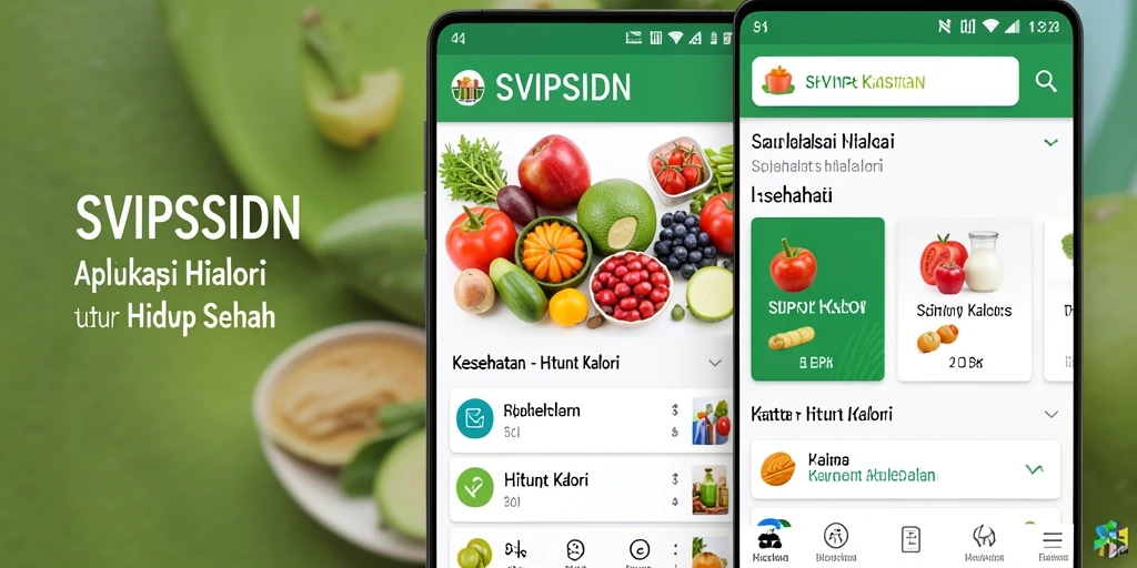 Tampilan antarmuka aplikasi SVIPSIDN dengan fungsi Hitung Kalori.